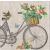 Serwetka do decoupage -1559- rower, kwiaty